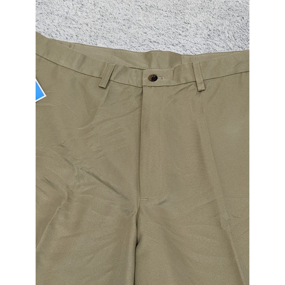 Haggar Cool 18 Gab Golf Shorts Dress Khaki Beige‎ Flat Front Mens 40 Preppy NWT - Picture 4 of 13